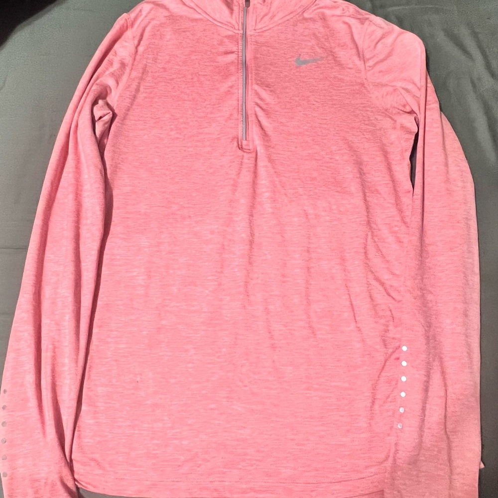 Nike Pink Long Sleeve Half Zip Sweater